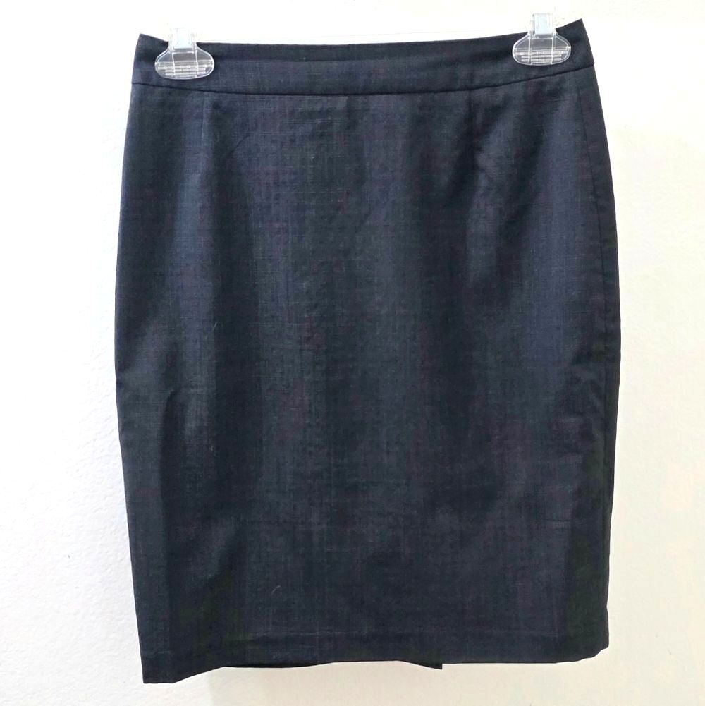 BOSS by Hugo Boss Womens Wool Blend Gray Pencil Skirt - Size 0
